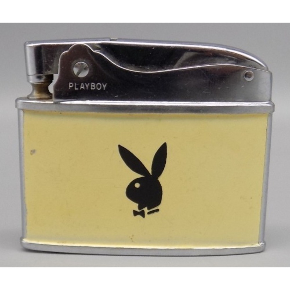 Vintage Playboy Cigarette Trim Line Lighter Slim No Spark / Flint Wheel Moves